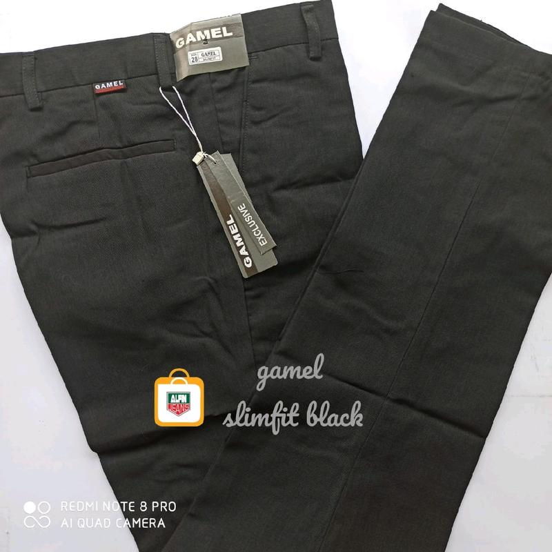 Celana Formal Hitam Gamel Regular fit Size 28 sd 32 5