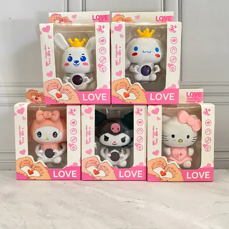 (Kado Unik] Versisuara love you Cinnamoroll Melody Lotso Kuromi Sanrio LED Night Light Kemasan Box 1