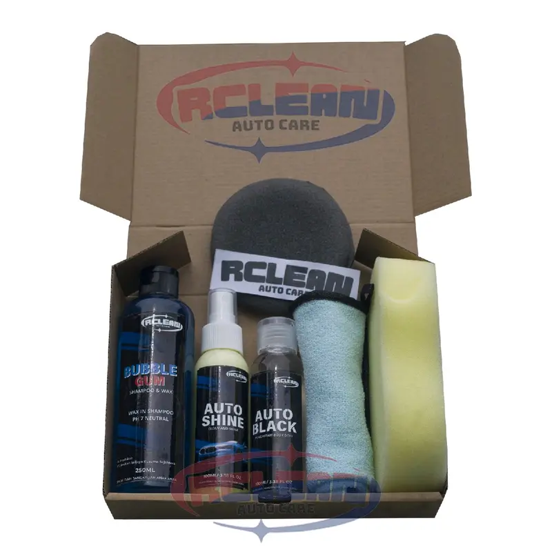 Paket Sabun Cuci Kendaraan Bubble Gum RCLEAN Auto Care Microfiber - Pengkilap 2
