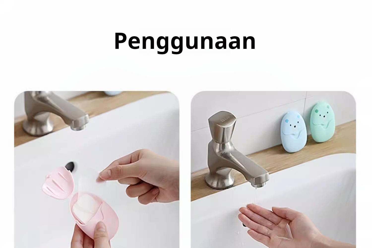 Sabun Lembaran Berukuran Kecil dan Portabel Bentuk Beruang Lucu Praktis untuk Membersihkan Rumah Menghasilkan Busa Lembut dan Mudah Dibilas Cocok untuk Berbagai Kebutuhan Sehari-hari