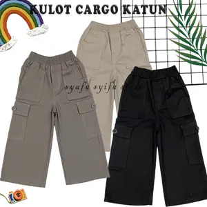 KULOT CARGO ANAK PEREMPUAN / CELANA KULOT KATUN / KULOT CARGO ANAK USIA 2-12 TAHUN