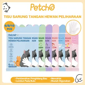 Petcho Sarung Tangan Mandi Kucing, Sarung Tangan Mandi Anjing, Sarung Tangan Pembersih Tubuh Hewan Peliharaan Perawatan Kecantikan Sarung Tangan Basah Deodoran Kulit Lembut dan Tidak Mengiritasi Antibakteri 6/8/10PCS