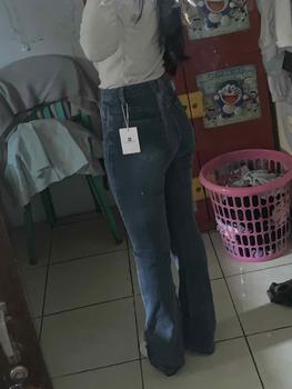 Product Review of Kivi Garment Jeans Cutbray Wanita Highwaist Jeans Cutbray Stylish, Cutbray Denim, Sentuhan Flare Klasik,Celana Wanita, Celana Panjang Stretchy (Melar) from p**y 1