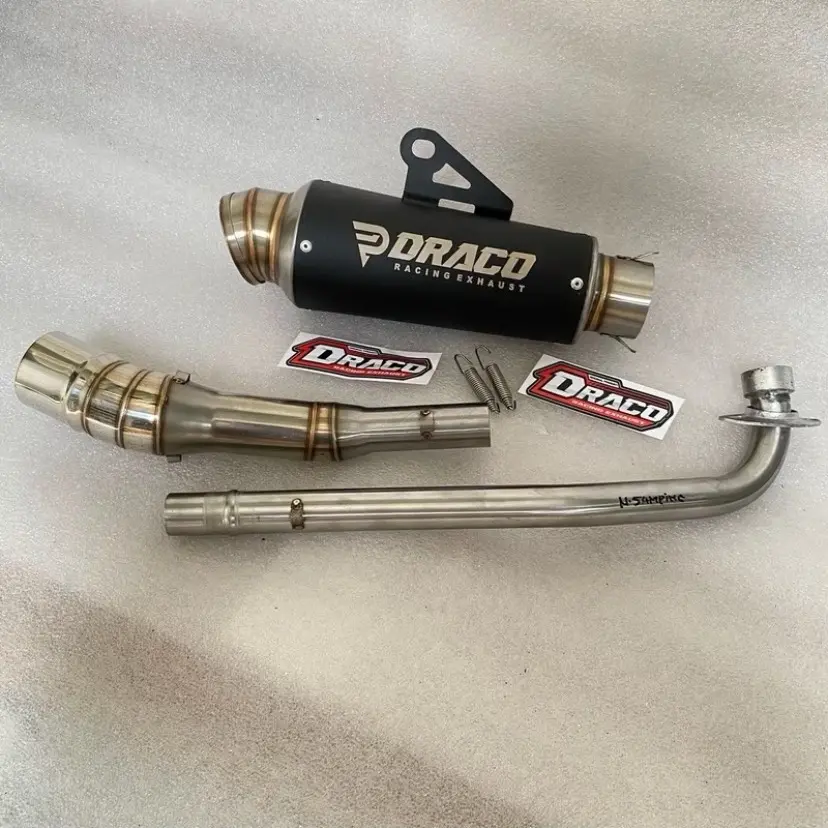 Knalpot Original Draco hitam couting Supra x 125 karisma Jupiter z/robot mx new/old blade astrea dll  Motorcycle