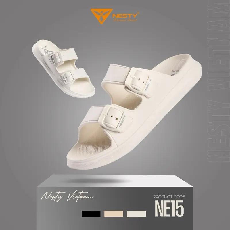 [NE15] DÉP HAI QUAI NGANG NESTY UNISEX CÓ KHÓA CÀI CHỐNG TRƯỢT
