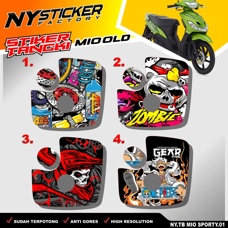 Stiker Tangki Bensin MIO SPORTY MIO SMILE Sticker Tangki Mio Anti Luntur  Motorcycle 1