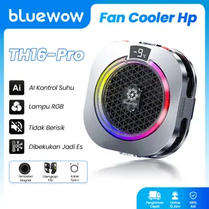bluewow AI TH16 PRO Fan Cooler Pendingin Ponsel Radiator Ponsel Portabel Kipas Pendingin Ponsel Menghilangkan Panas Mendinginkan Suhu Ponsel Untuk Bermain Game Angin Cooler kipashp pendingin hp