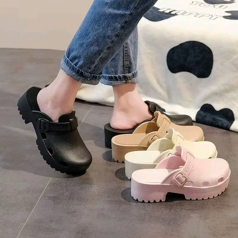 Sandal Wanita Korean Style High Quality 9331W - Putih/Pink/Hitam (Size 36-40)