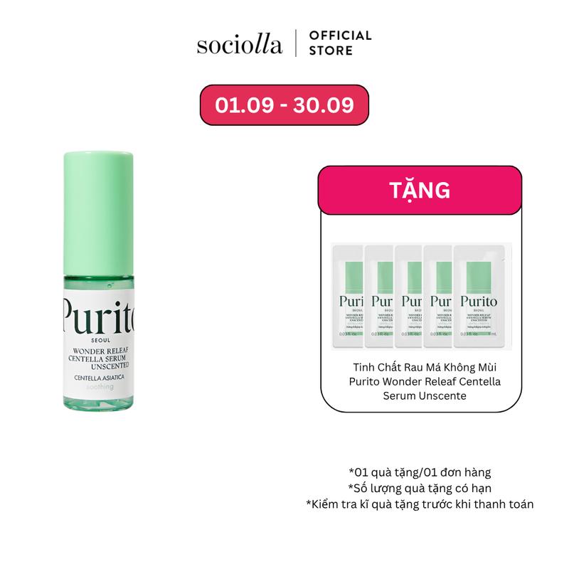 Tinh Chất Rau Má Không Mùi PURITO Wonder Releaf Centella Serum Unscented 60ml