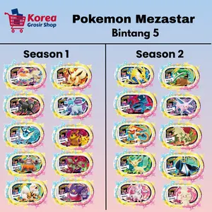 ( SEASON 1 & 2 & S3 ) Pokemon Mezastar Mezatag Bintang 5 - Powerful Pokemon Mezastar Collection Kondisi mulus 100%.