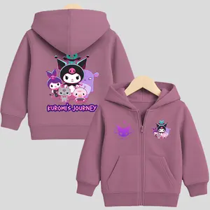 JAKET RESLETING KUROMI JOURNEY ANAK PEREMPUAN HOODIE ZIPPER ANAK LAKI LAKI UNISEX UMUR 3-13 TAHUN Sanrio Cinnamoroll My Melody