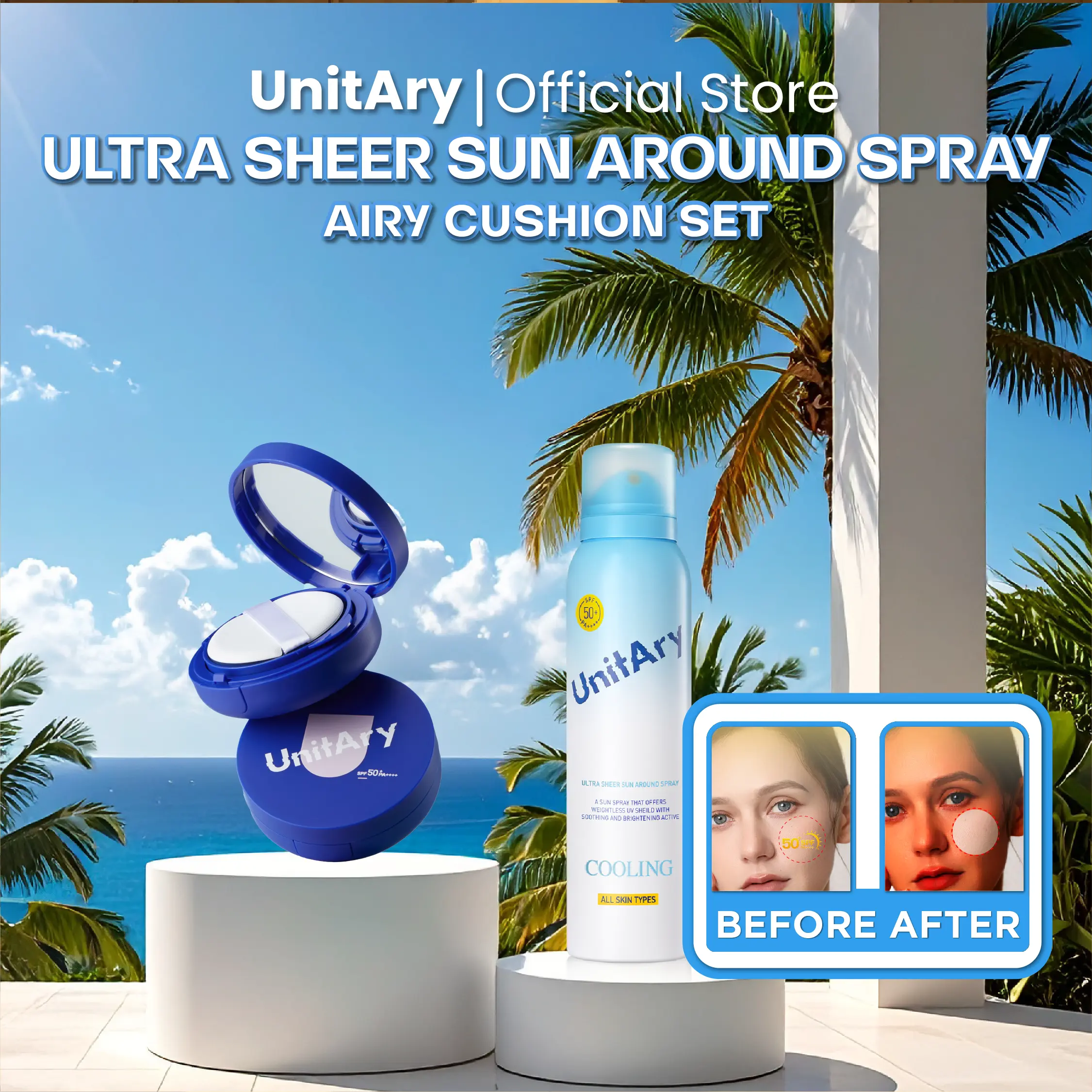 Ultra Sheer Sun + Airy Cushion set