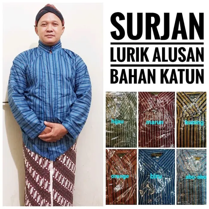 surjan lurik katun halus surjan alusan adat jawa