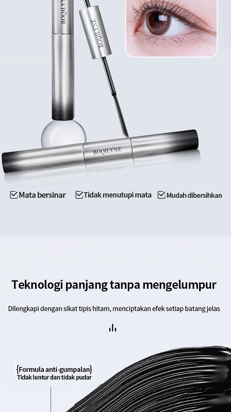 BOQILYNE Maskara 2 Head Viral! Sikat Bulu Mata Membuat Bulu Tebal, Panjang & Melengkung – Tahan Keringat Tidak Luntur, Mata Lebih Besar Segar Mascara BOQILYNE Maskara 2 Head Viral! Sikat Bulu Mata Membuat Bulu Tebal, Panjang & Melengkung – Tahan Keringat Tidak Luntur, Mata Lebih Besar Segar Mascara
