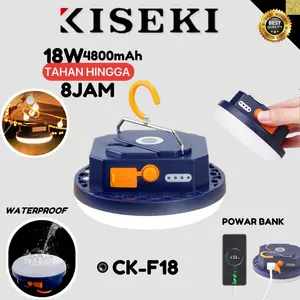 Kiseki Lampu Camping Portable LED F-18A (CK-K02) - Magnet dan Gantung Serbaguna 4800mAh Rechargeable - Lampu Camping / Lampu Emergency tenda