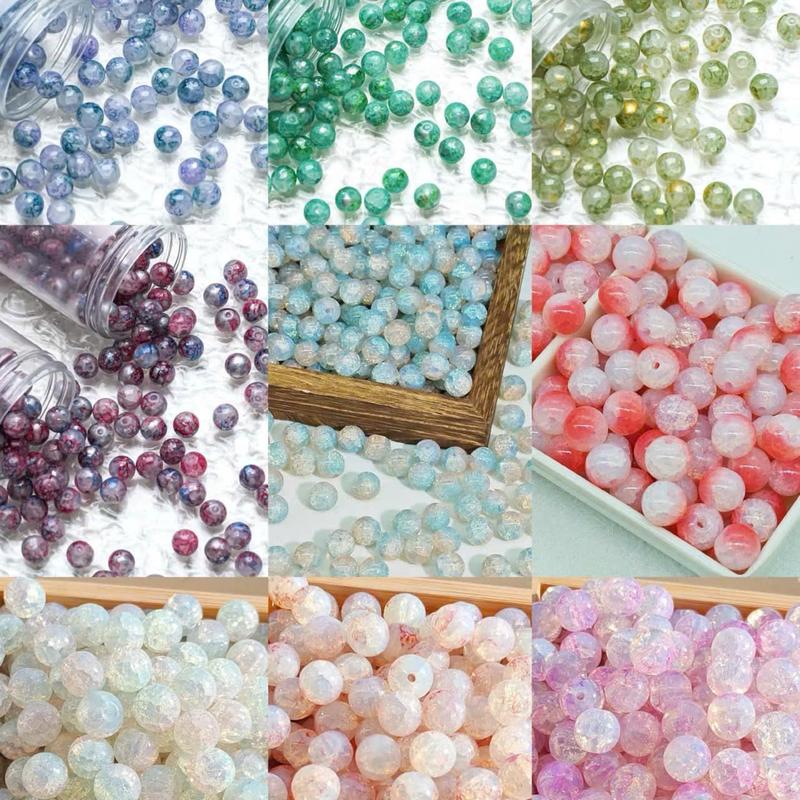  Hạt đá thủy tinh nhân tạo mix theo tone màu nhiều họa tiết đa dạng sản phẩm cho bạn làm vòng tay handmade móc khóa DIY 