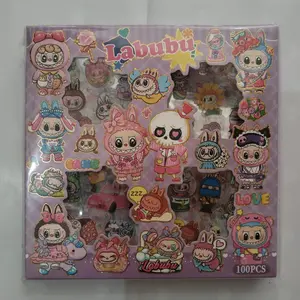 Stiker Motif Labubu dan Sanrio Viral 1 Box Isi 100pcs Mix Rand - Stationery, Paper