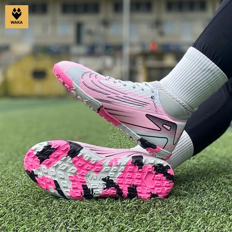[DEAL MỞ BÁN]_[COMBO 2 QUÀ] Giày bóng đá WAKA phiên bản Vapor 16 Elite đế cao su_Giày đá bóng cổ cao Wakafly đế đệm EVA sân nhân tạo (khâu đế) Sport Đá Banh