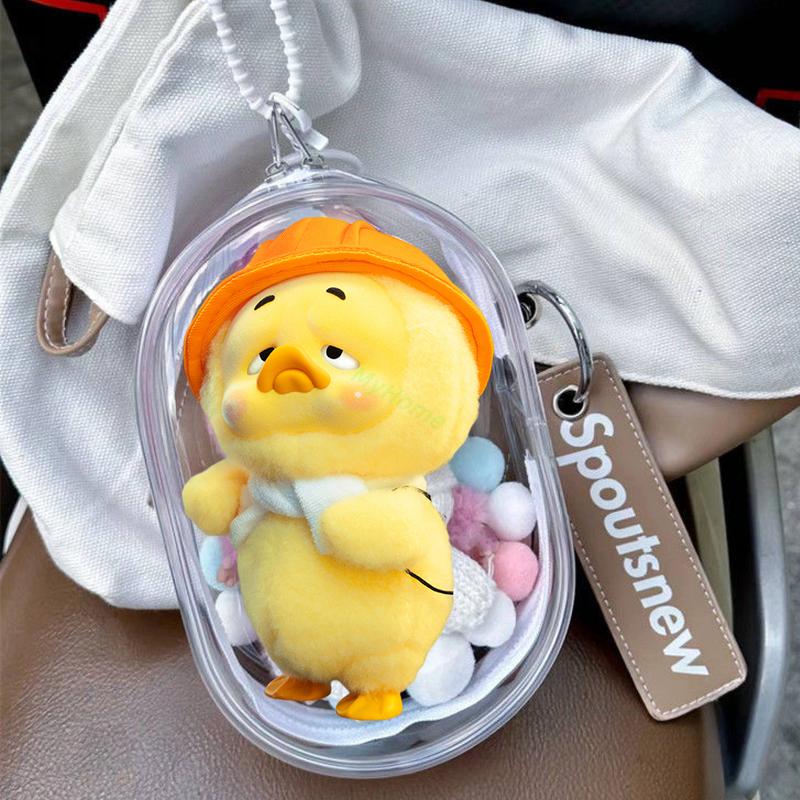 Product Introduction of 18cm Tas Pouch Upset Duck PVC Tas PVC Upset Duck transparent storage bag pouch Upset Duck (only bag) Tas Penutup Pelindung Untuk Boneka tas upset duck(sell only Tas transparan) 16