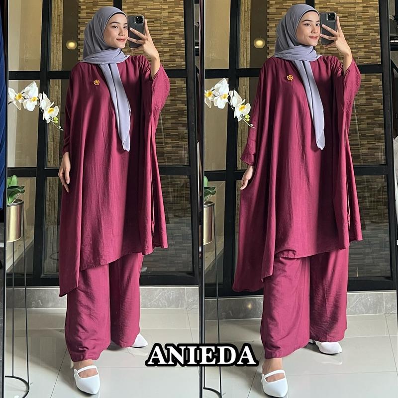 Jazeera Set Abaya Set Kulot Jumbo Polo Linen Premium 5