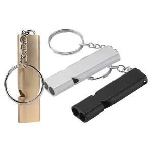Gantungan Kunci Peluit Survival Outdoor Whistle Alumunium