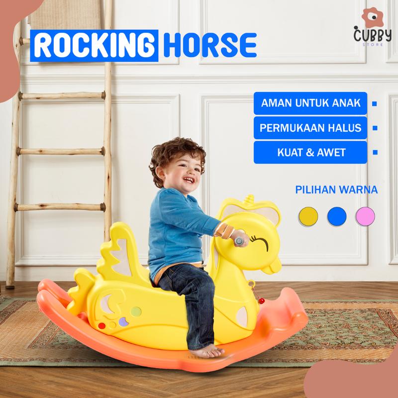 Mainan Kuda-Kudaan Anak Rocking Horse 334 Unicorn - Kuat Hingga 50 KG - Toys 1