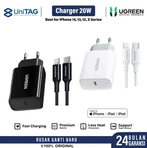 Kepala Charger for iPhone 17 16 15 14 13 12 11 XR XS X 8 7 6 Air Pro Max Plus UGREEN 30W 20W 18W Adaptor Type C Fast Charging