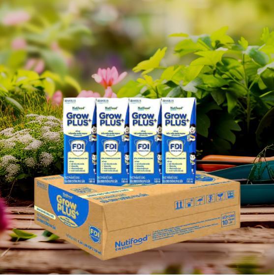 Thùng 48 Hộp 180ml-110ml Sữa Công Thức Pha Sẵn Grow Plus Xanh Nhạt Nutifood Dinh Dưỡng Tiêu Hóa
