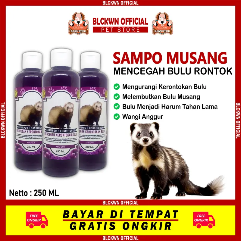 Sampo Luwak Musang Anti Rontok Harum Anggur 0