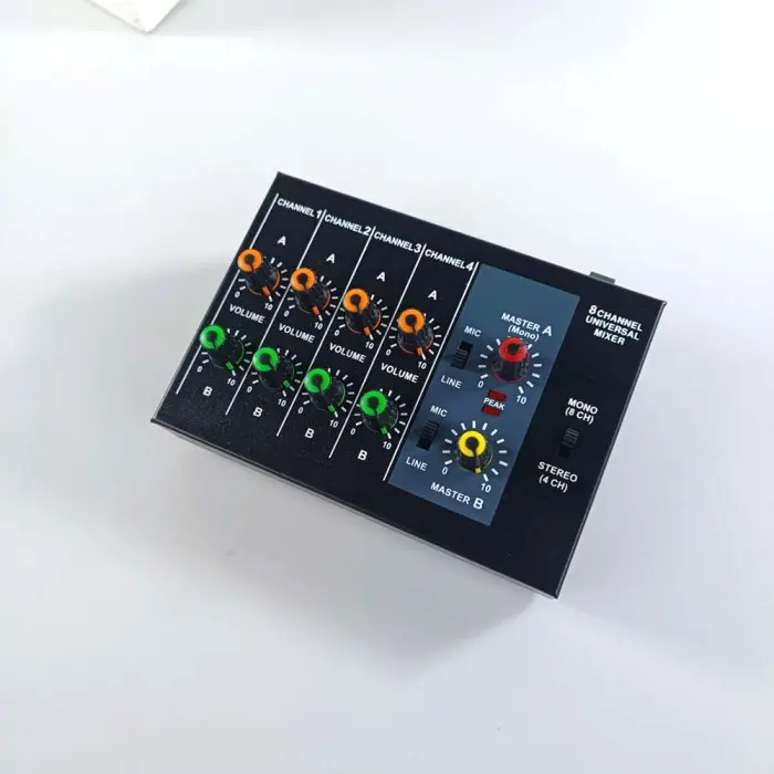 Mixer Audio Console Mixer Karaoke Mixer 8 Channel Input Mic Black 1