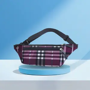 Tas Pinggang Motif Kotak Polos Unisex Tas Selempang Waistbag Fashion Mini Termurah New Collection BK236