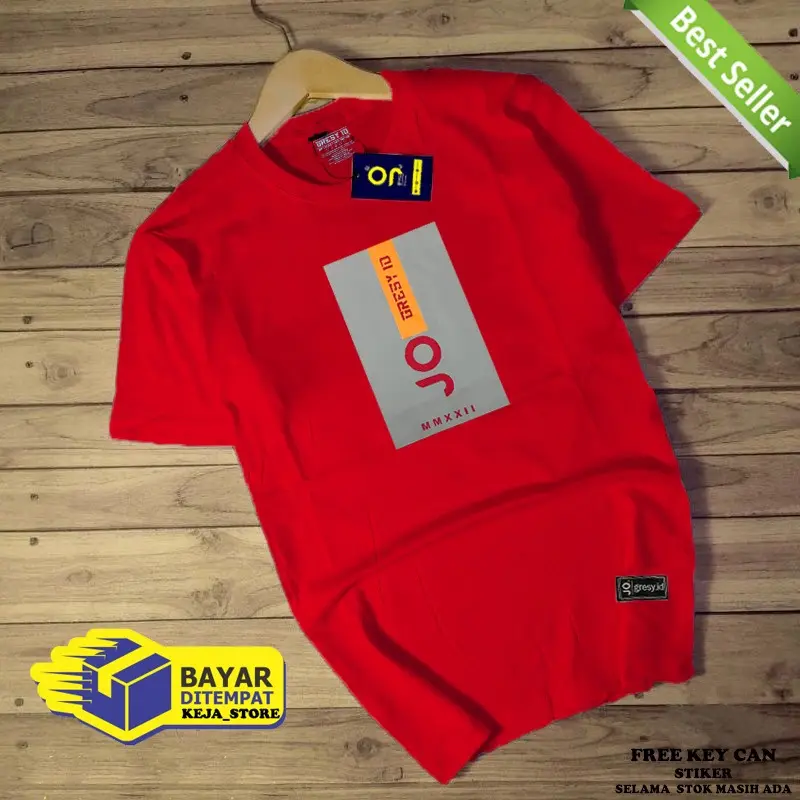 GRESY ID - Kaos distro Pria Katun combad 30s Baju Kaos Pria Dewasa Lengan Pendek Terbaru Atasan Cowok kekinian Keren Kain Combed Sablon Karet