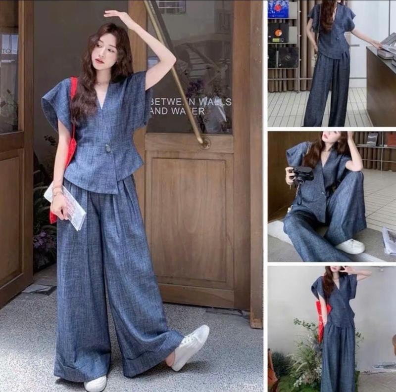 BTQ2 Sét Suông Áo Vạt Chéo Cột Dây B 9196 Chân Ngắn BTQ2