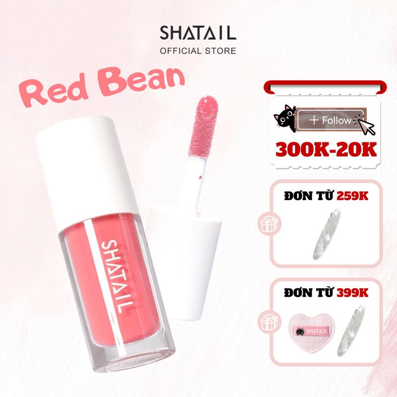Dầu Thoải Mái Môi Thủy Tinh, SHATAIL, Màu Hồng Đậu Đỏ, Red Bean son học sinh son hồng tone lanh lipgloss