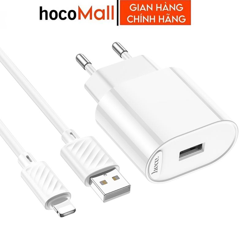 Bộ sạc chính hãng Hoco củ sạc kèm dây sạc type c micro ios dùng cho các dòng điện thoại hocomall