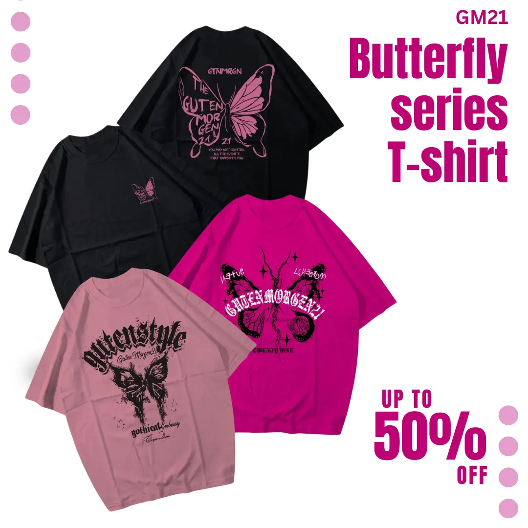 Kaos  Oversize Unisex Wanita Pria Streetwear Motif Soft Nyaman Katun Combed 30s - GUTEN MORGEN21 - Cowok Lengan Pendek