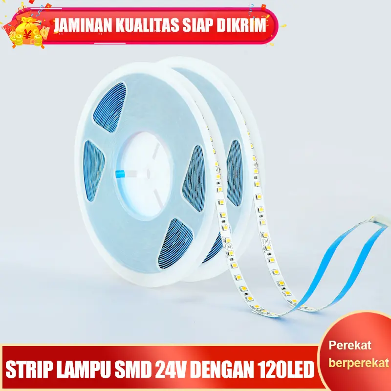 LED Light Strip SMD 24V 10 Meter Tinggi Merah dan Putih Kecerahan Light Board Light Lampu