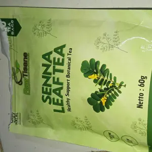 RawTisane Teh Daun Sena 30 Tea Bags - Teh Hijau, Jeruk Kering, & Bunga - Halal Indonesia - PiRT - 60g - Green