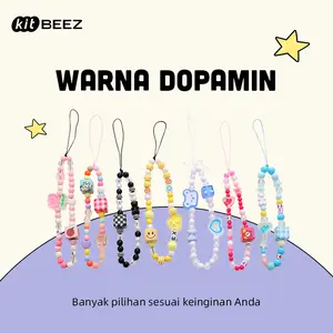 【KiTBEEZ】Tali Gantungan HP DIY + Stiker Karakter Lucu - Cocok untuk Semua Model!