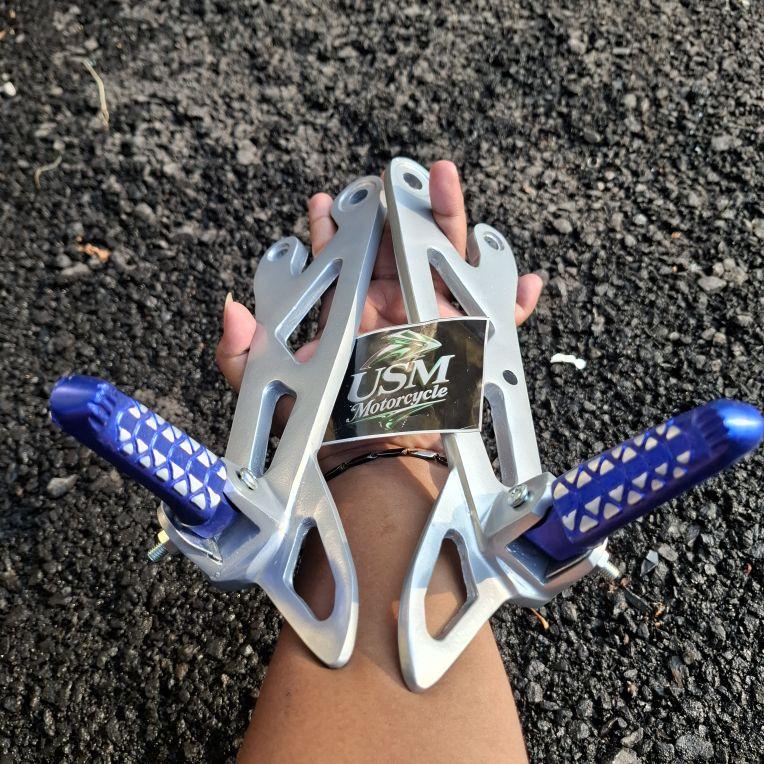 FOOTSTEP BELAKANG NON JOMBLO FIZR FIZ R + STEP THAILAND DUDUKAN MODEL BPRO RX SILVER BIRU