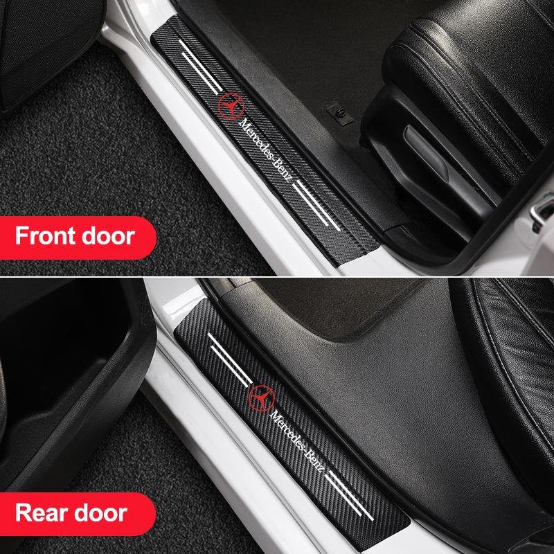 Product Introduction of Car Door Threshold Sill Sticker Carbon Fiber Decorative Strip Door Sill Anti Scratch Trunk Protector Car Accessories 31