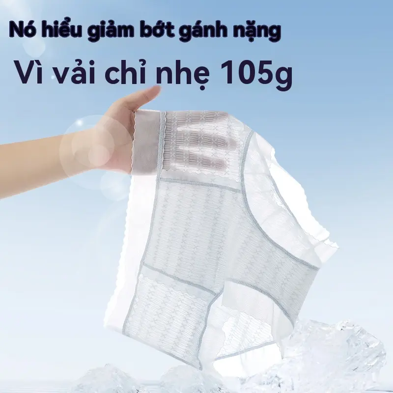 Quần Lót Vải Tuyn Sang Trọng, Nhẹ, Bó Eo, Thêu Thủ Công, Thoáng Khí, Thoải Mái, Làm Bằng Lụa 1