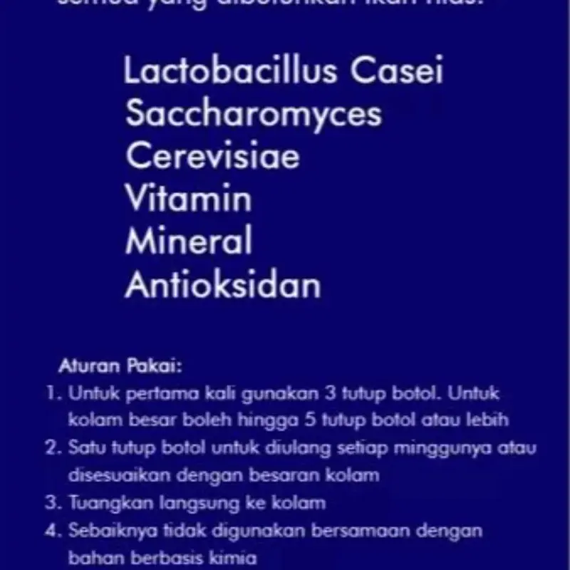Micro-Mix 250ml. Bakteri Starter Probiotik untuk Aquarium dan Kolam Ikan - Pengurai Amonia, Penjernih Air, plus vitamin dan antioksidan 3