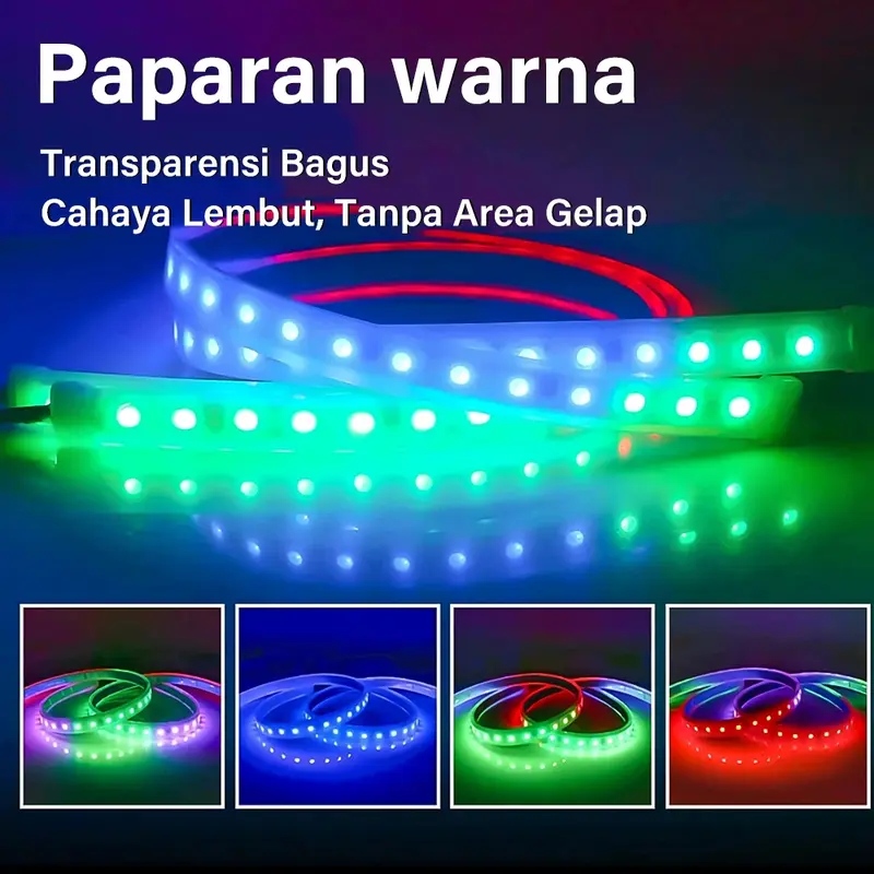 SKY Lampu Alis Led DRL Maxmoto Rgb Konek Aplikasi Android/Ios Welcome Light Sein Running Bluetooth App Controller 30cm 6
