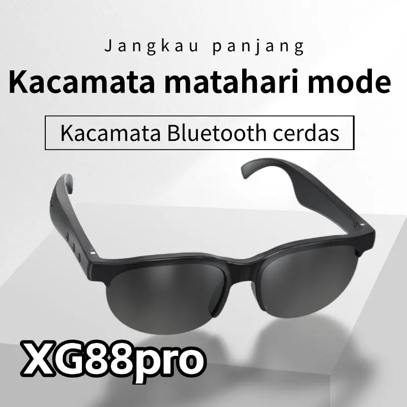 Headphone wireless XG88pro kacamata audio headset nirkabel Earbuds bluetooth gaya terbuka musik kacamata hitam kacamata matahari luar ruangan earphone Eyewear Sunglasses