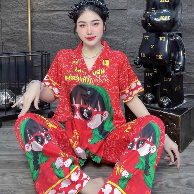 Đồ Bộ Tết Có Bigsize 40-75kg Đồ Bộ Mặc Nhà Cho Nữ Tết Nhiều Màu Chất Liệu Lụa Latin Mềm Mịn