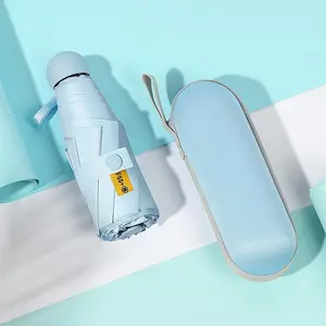 HUJI Payung Lipat Vinyl Umbrella Waterproof Anti UV UPF 50+ 6 Bone - HJ190