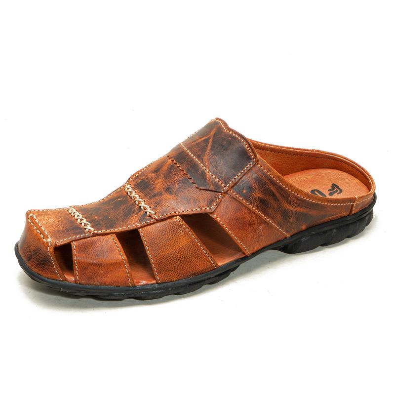 Sandal Slop Pria Kulit Asli / Sendal Slop Sandal selop BT506 8
