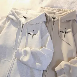 Jaket Hoodie Zipper Unisex Casual Oversize Korean Street Lengan Panjang Suwiter Pria dan Wanita Resleting Kekinian Premium Lembut Jaket Remaja Keren Distro Jacket