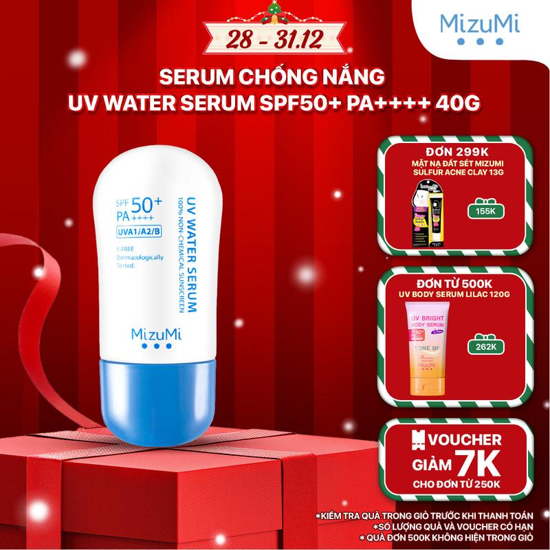 HSD 22 05 2026 MizuMi Kem Chống Nắng UV Water Serum SPF50+ PA++++ 40g Phổ Rộng KCN